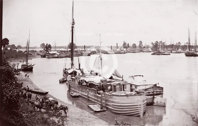 White House Landing, Pamunkey River, 1861-65. Creator: Tim O'Sullivan.