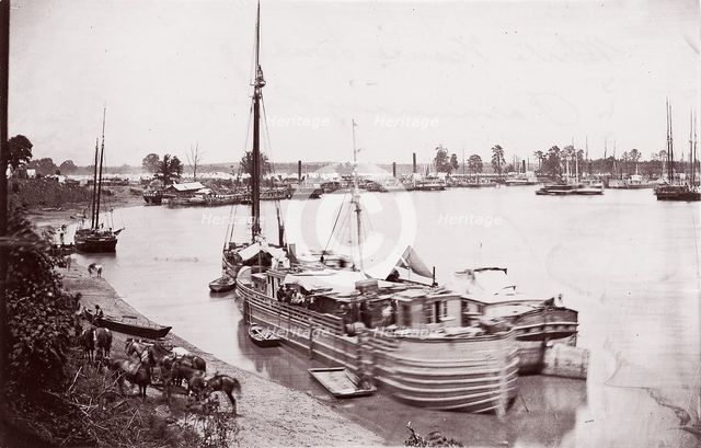 White House Landing, Pamunkey River, 1861-65. Creator: Tim O'Sullivan.
