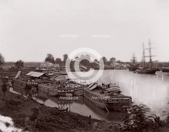 White House Landing, Pamunkey River, 1861-65. Creator: Tim O'Sullivan.