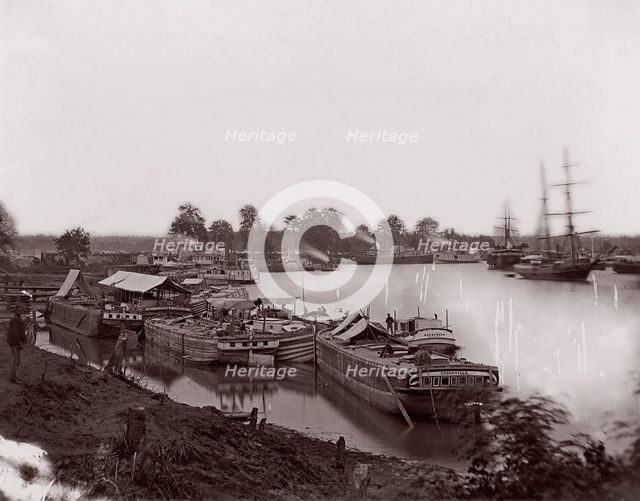 White House Landing, Pamunkey River, 1861-65. Creator: Tim O'Sullivan.