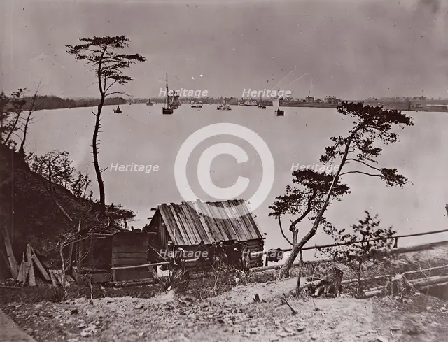 White House Landing, Pamunkey River, 1861-65. Creator: Tim O'Sullivan.