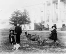 White House--Major Russell Harrison and Harrison children--Baby McKee and sister..., c1889 - 1893. Creator: Frances Benjamin Johnston
