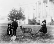 White House--Major Russell Harrison and Harrison children--Baby McKee and sister..., c1889 - 1893. Creator: Frances Benjamin Johnston
