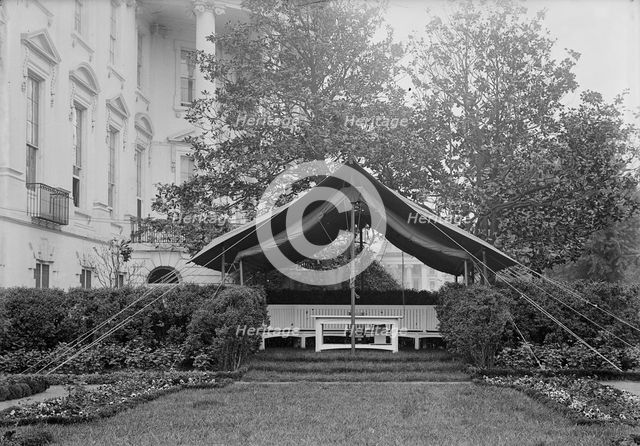 White House, Southwest Garden, which Replaced the West Colonial Garden, 1914. Creator: Harris & Ewing.
