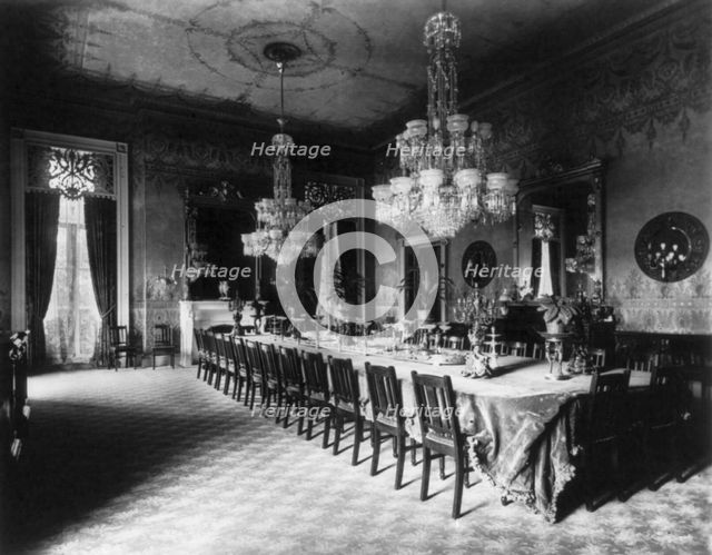 White House, State Dining Room, 1890. Creator: Unknown.