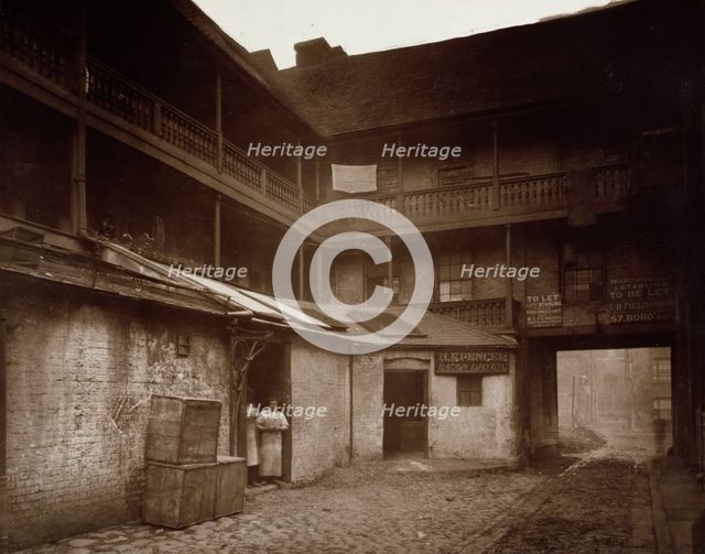 White Hart Inn Yard, Southwark, c1881. Creator: Henry Dixon & Son.