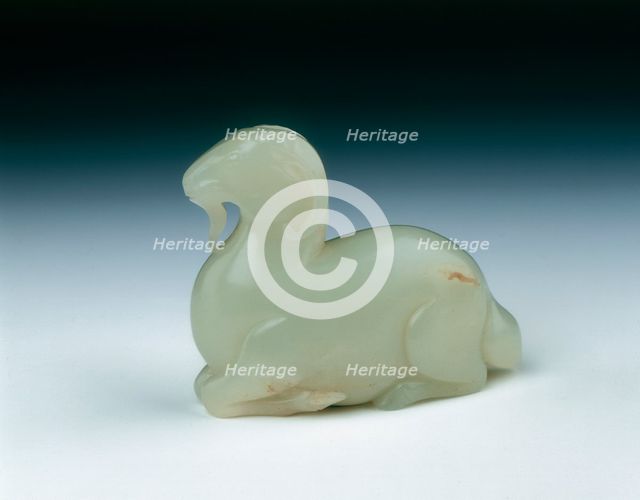 White jade broad-tailed sheep , Northern Song dynasty, China, 960-1127. Creator: Unknown.