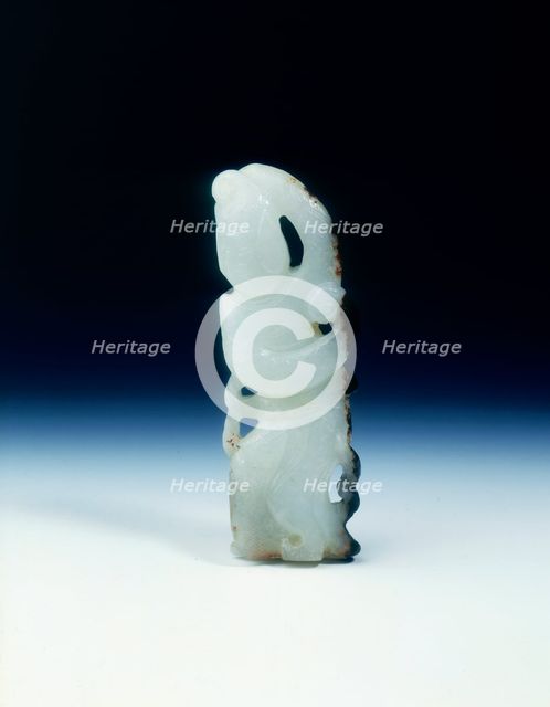 White jade dancing lady, probably Tang or Liao dynasty, China, 8th-11th century. Artist: Unknown