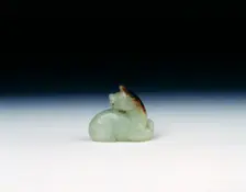 White jade qilin, Ming dynasty, China, 1368-1644. Creator: Unknown