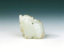 White jade qilin pendant, Southern Song dynasty, China, 1127-1279. Creator: Unknown