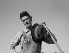 White laborer of the Mississippi Delta, Issaquena County, Mississippi, 1937. Creator: Dorothea Lange