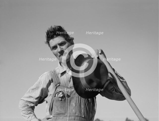 White laborer of the Mississippi Delta, Issaquena County, Mississippi, 1937. Creator: Dorothea Lange.
