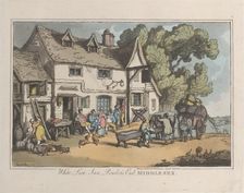 White Lion Inn. Ponder's End, Middlesex, from "Sketches from Nature", 1822., 1822. Creators: Thomas Rowlandson, Joseph Constantine Stadler