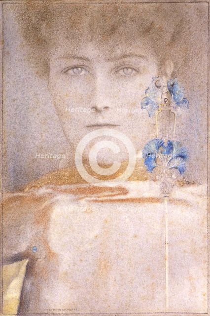 White mask. Artist: Khnopff, Fernand (1858-1921)