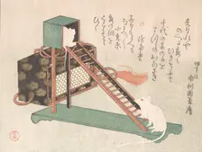 White Mice Playing, probably 1816. Creator: Kubo Shunman