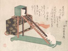 White Mice Playing, probably 1816. Creator: Kubo Shunman