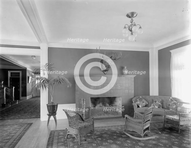 White Mts., N.H., Profile House, corner of the lobby, between 1900 and 1920. Creator: Unknown.