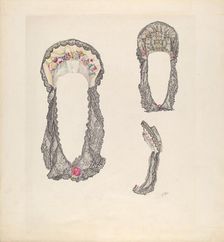 White Satin Bonnet, c. 1936. Creator: Arelia Arbo