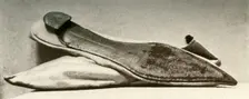White satin wedding slippers 1800, (1937). Creator: Unknown