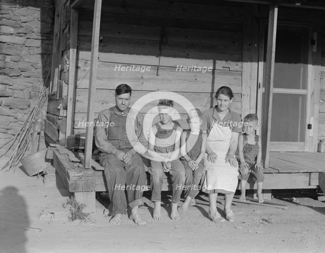 White sharecropper family, formerly mill workers, Hartwell, Georgia, 1937. Creator: Dorothea Lange.