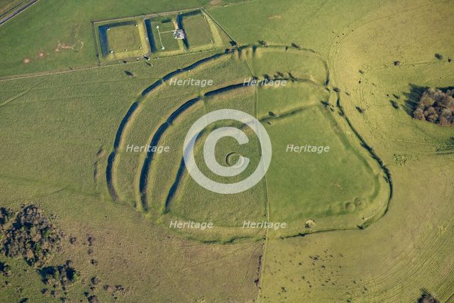 White Sheet Castle, a  multivallate hillfort earthwork, bowl barrow earthwork and  covered..., 2023 Creator: Damian Grady.