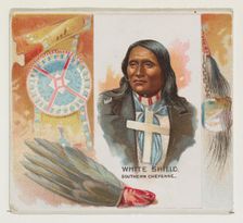 White Shield, Southern Cheyenne, from the American Indian Chiefs series (N36) for Allen & ..., 1888. Creator: Allen & Ginter