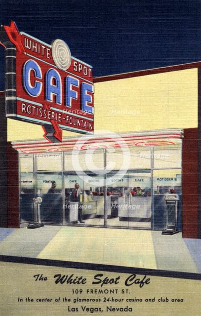 White Spot Cafe, Las Vegas, Nevada, USA, 1950. Artist: Unknown