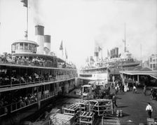 White Star Line dock, Detroit, Mich., between 1900 and 1915. Creator: Unknown
