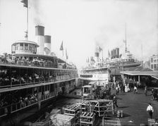 White Star Line dock, Detroit, Mich., between 1900 and 1915. Creator: Unknown