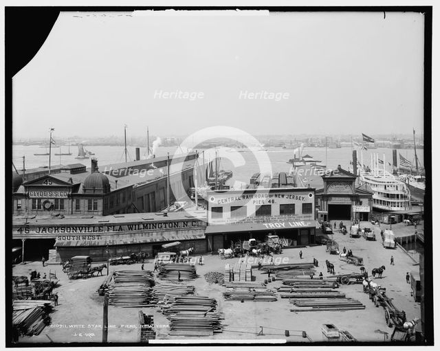 White Star Line piers, New York, c1905. Creator: Unknown.