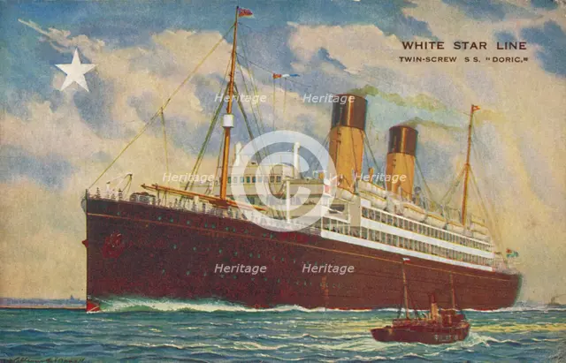 'White Star Line. Twin-Screw S.S. "Doric.", c1920s. Creator: Unknown.