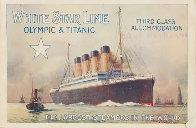 White Star Line. Titanic & Olympic, c. 1910. Artist: Anonymous  