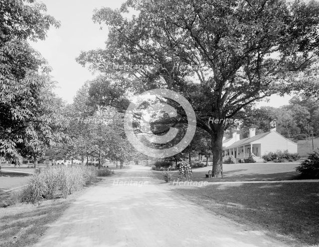 White Sulphur Springs, W. Va., the west approach, c.between 1910 and 1920. Creator: Unknown.