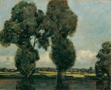 White poplars, 1900. Creator: Adolf Holzel