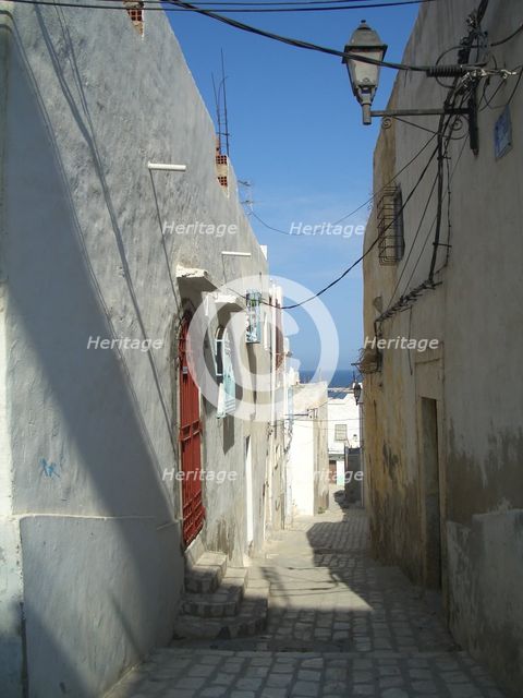 White-painted houses, Sousse, Tunisia, 2009. Creator: Amanda Waite.
