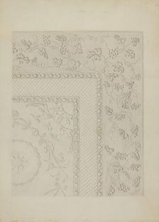 White Quilted Coverlet, c. 1936. Creator: Edward L Loper