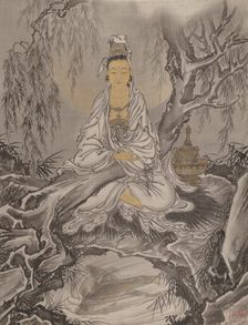 White-Robed Kannon , ca. 1887. Creator: Kawanabe Kyosai