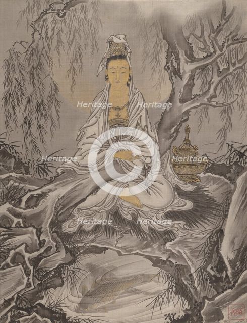 White-Robed Kannon , ca. 1887. Creator: Kawanabe Kyosai.