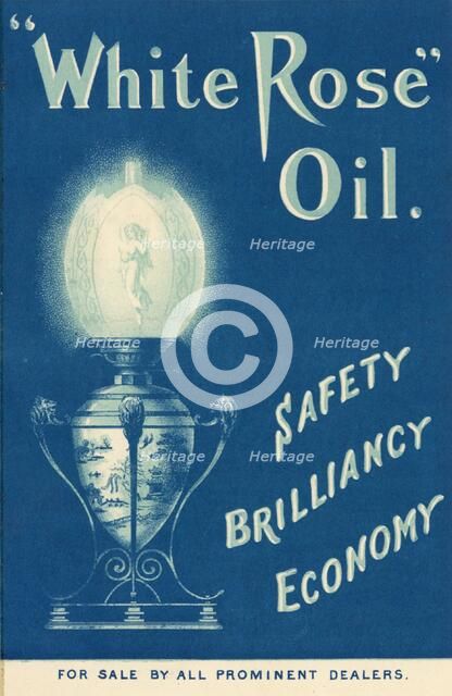 White Rose Lamp Oil, 1890s. Artist: Unknown