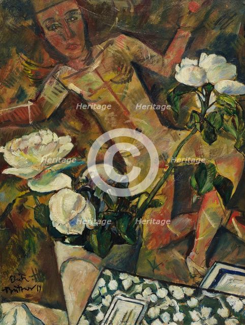 White roses, 1914. Creator: Büttner, Erich (1889-1936).