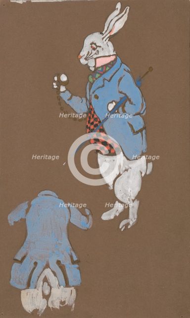 White Rabbit (costume design for Alice-in-Wonderland, 1915), 1915. Creator: William Penhallow Henderson.