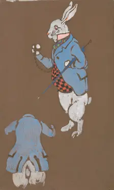 White Rabbit (costume design for Alice-in-Wonderland, 1915), 1915. Creator: William Penhallow Henderson