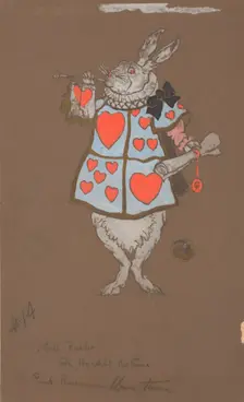White Rabbit with Herald's Costume (costume design). Creator: William Penhallow Henderson
