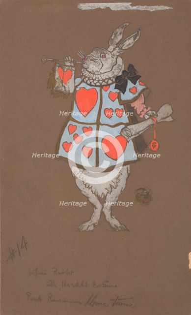 White Rabbit with Herald's Costume (costume design). Creator: William Penhallow Henderson.