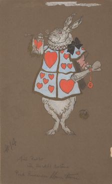 White Rabbit with Herald's Costume (costume design). Creator: William Penhallow Henderson