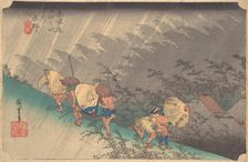 White Rain at Shono, 1797-1861., 1797-1861. Creator: Ando Hiroshige