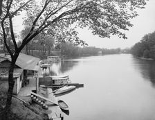 White River at Broad Ripples, Indianapolis, Ind., c1907. Creator: Unknown
