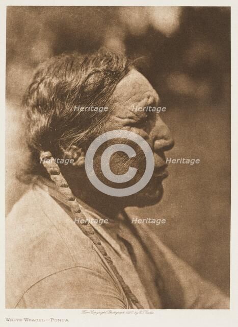 White Weasel-Ponca, 1927. Creator: Edward Sheriff Curtis.