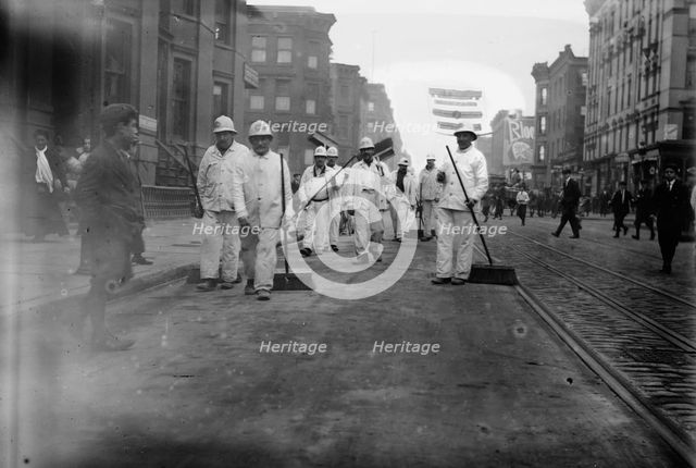White Wings who have not struck, 1911. Creator: Bain News Service.