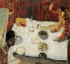 White Tablecloth (Dining room), 1925. Artist: Bonnard, Pierre (1867-1947)